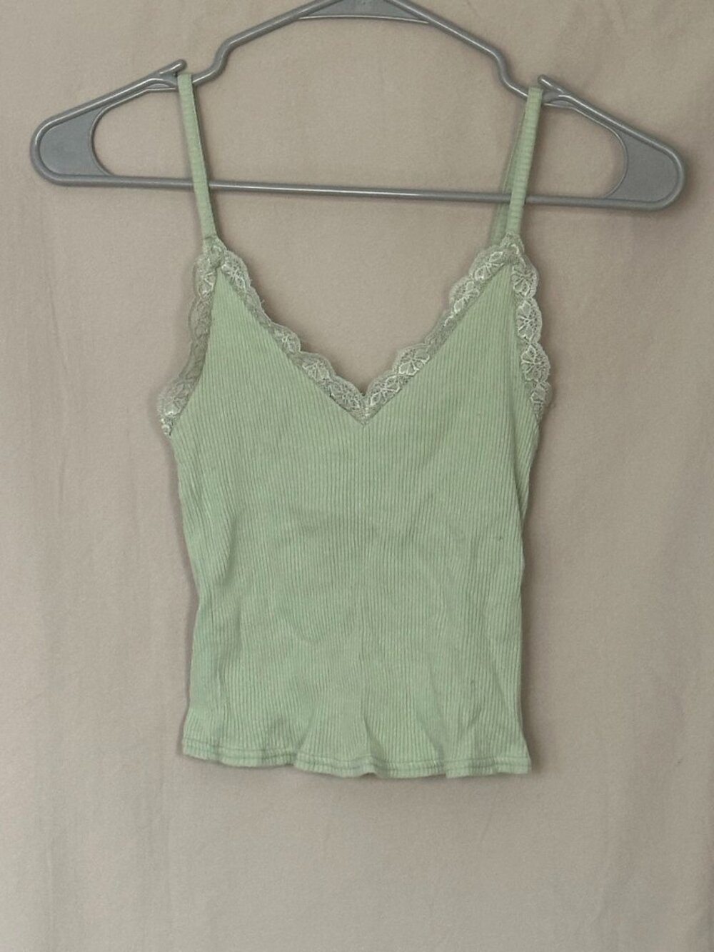 Urban Outfitters Green Lace Trim Cami size S